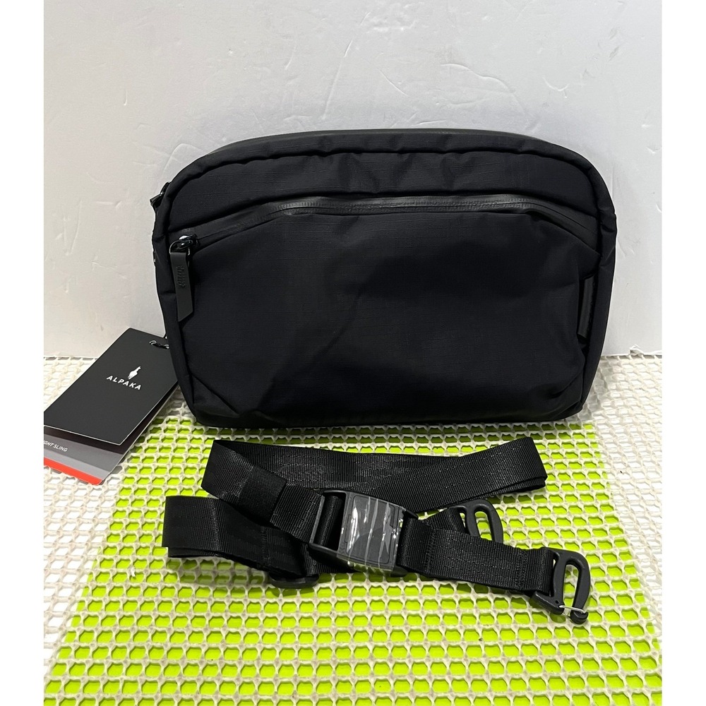 Alpaka Flight Sling Black Axoflux 210D Crossbody Bag Nintendo Switch Travel New